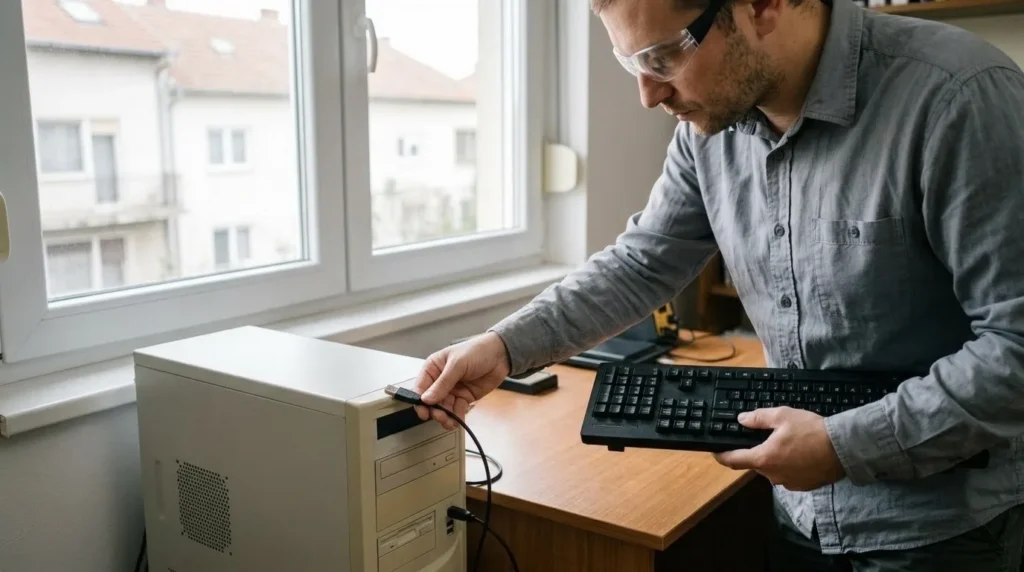 "Kako očistiti tastaturu od prašine i mrvica" — korak 1