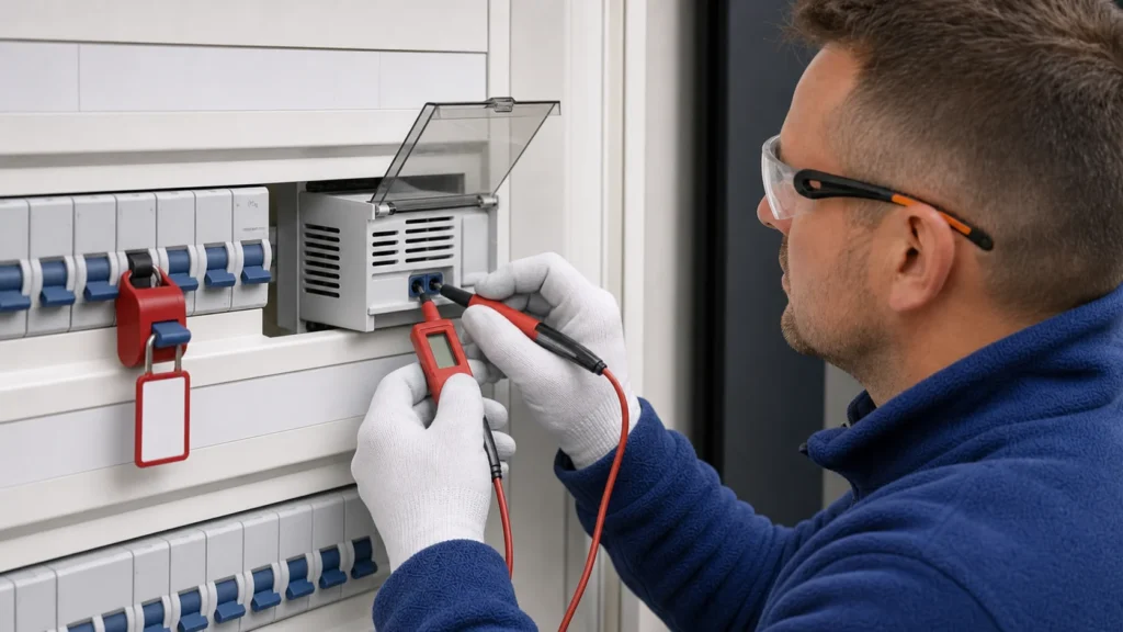 Check with a voltage tester