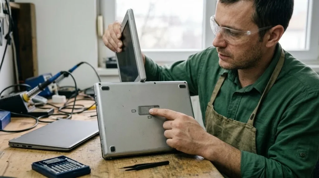 "Kako zamijeniti bateriju laptopa" — korak 2