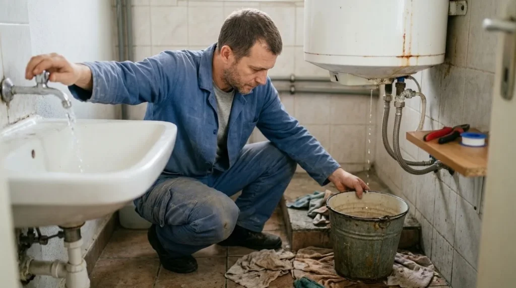 "Šta uraditi kad bojler curi – provjera i popravak spojeva" — korak 2