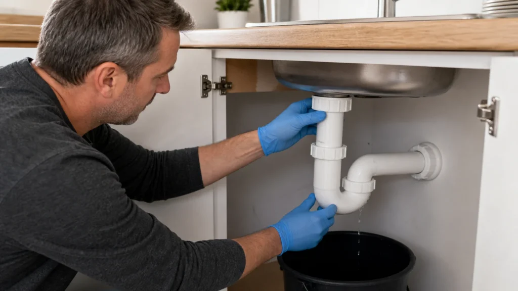 Unscrew the old siphon
