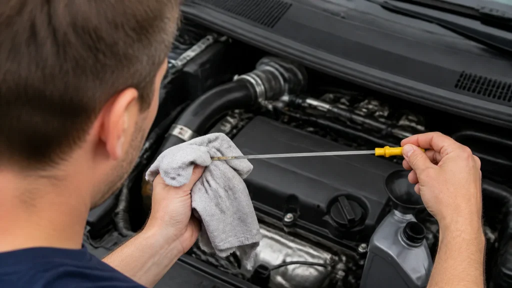 Read the dipstick