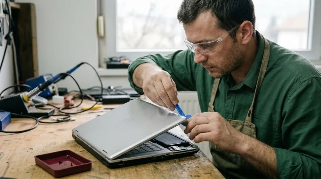 "Kako zamijeniti bateriju laptopa" — korak 3