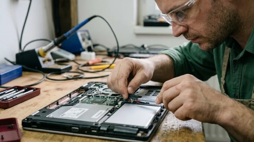 "Kako zamijeniti bateriju laptopa" — korak 4