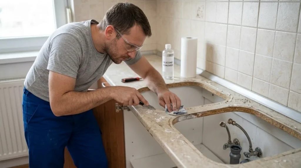 "Kako ugraditi novu sudoperu ili lavabo" — korak 4