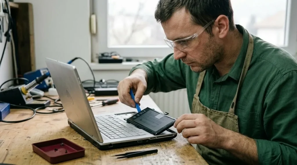 "Kako zamijeniti bateriju laptopa" — korak 5