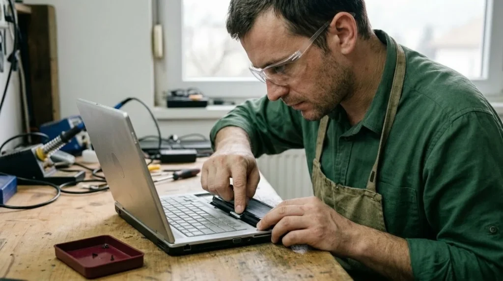 "Kako zamijeniti bateriju laptopa" — korak 6