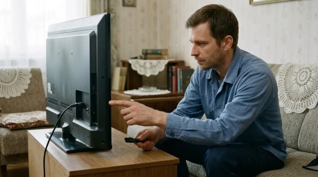 "Televizor ili monitor se ne pali ili nema slike – osnovno rješavanje problema" — korak 6