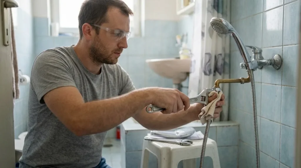 "Kako zamijeniti tuš glavu i crijevo tuša" — korak 6