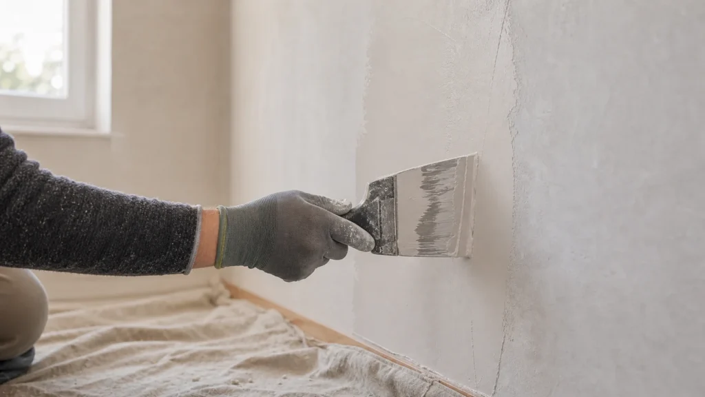 Apply the finish coat and smooth out