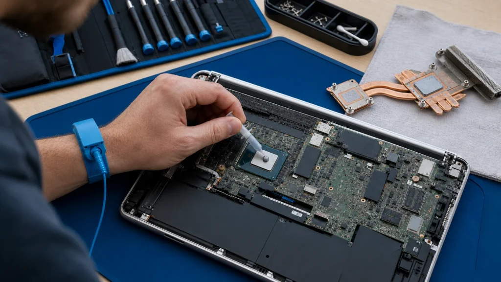 Replace the thermal paste on the CPU
