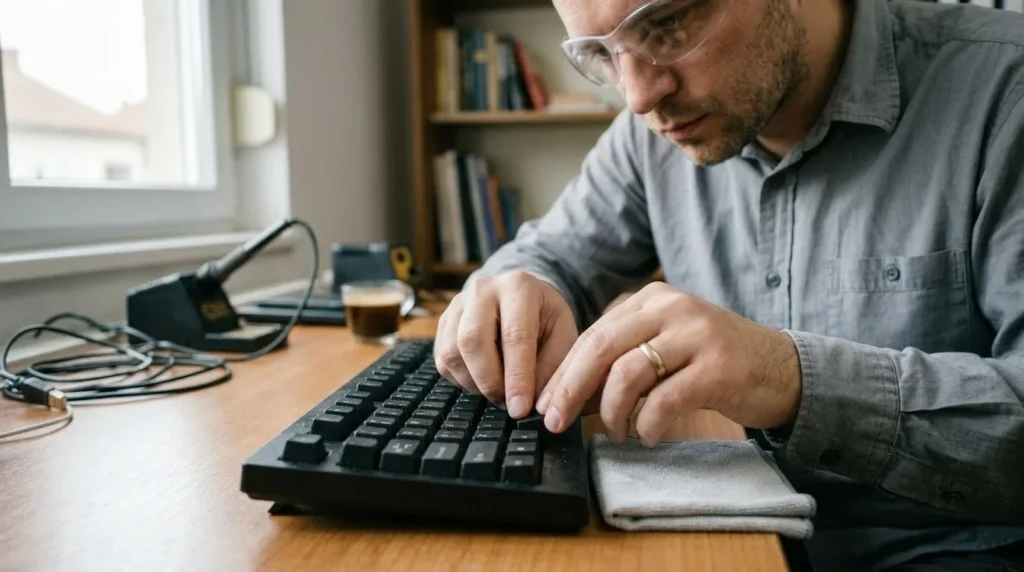"Kako očistiti tastaturu od prašine i mrvica" — korak 7