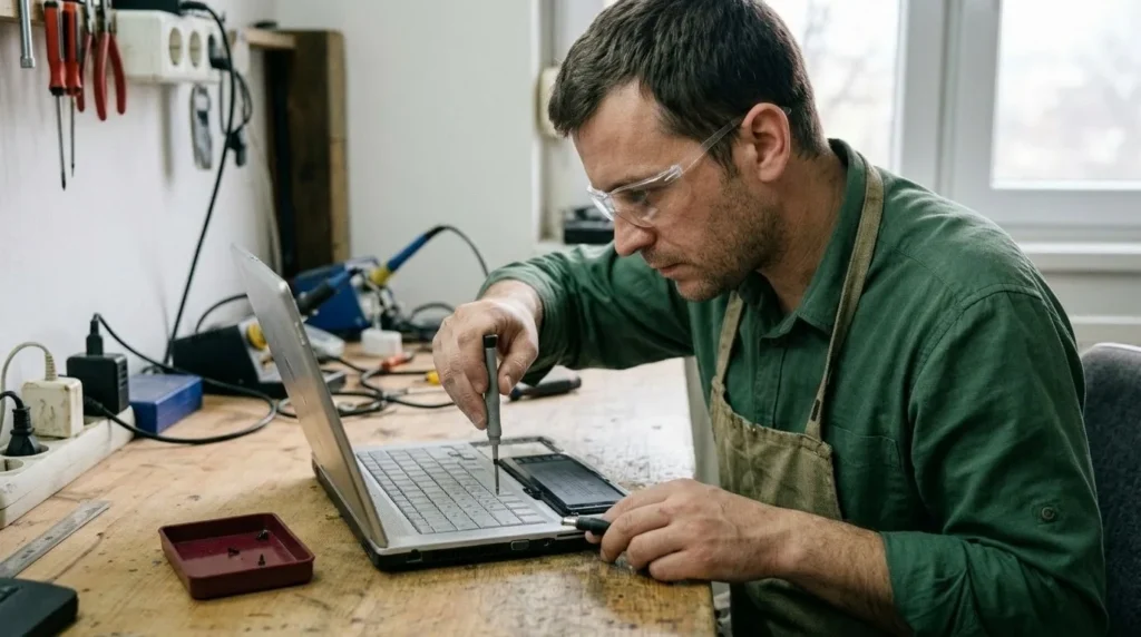 "Kako zamijeniti bateriju laptopa" — korak 7
