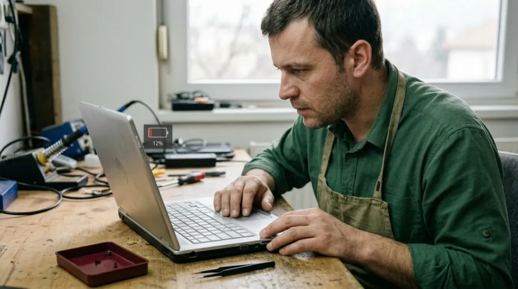 "Kako zamijeniti bateriju laptopa" — korak 8