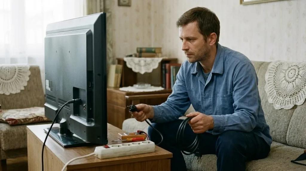 "Televizor ili monitor se ne pali ili nema slike – osnovno rješavanje problema" — korak 8