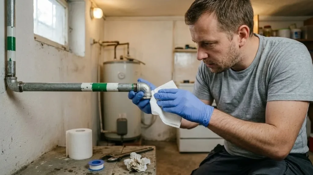 "Kako popraviti curenje na spoju vodovodne cijevi" — korak 8